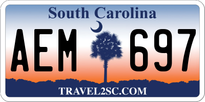 SC license plate AEM697
