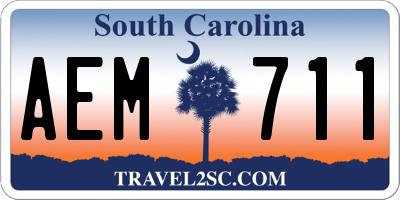 SC license plate AEM711