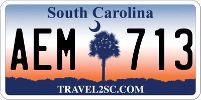 SC license plate AEM713