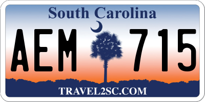 SC license plate AEM715