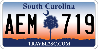 SC license plate AEM719