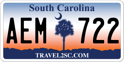 SC license plate AEM722
