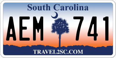 SC license plate AEM741