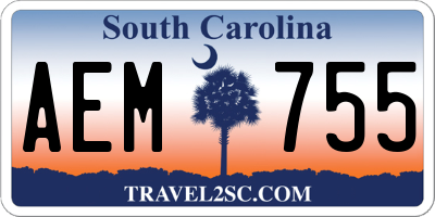 SC license plate AEM755