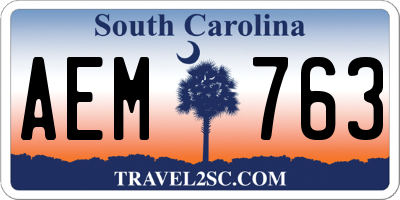 SC license plate AEM763