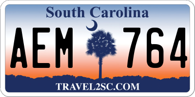 SC license plate AEM764