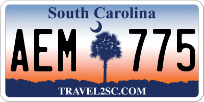 SC license plate AEM775