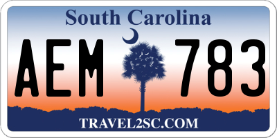 SC license plate AEM783