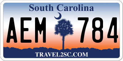 SC license plate AEM784