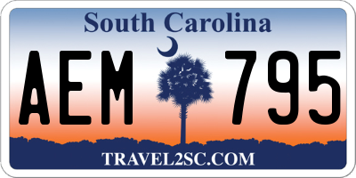SC license plate AEM795