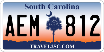 SC license plate AEM812