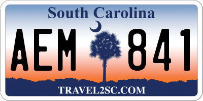 SC license plate AEM841