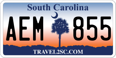 SC license plate AEM855