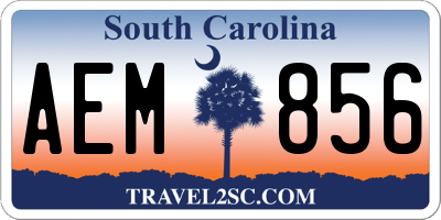 SC license plate AEM856