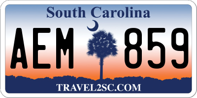 SC license plate AEM859
