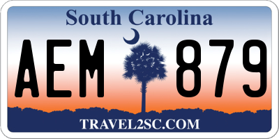 SC license plate AEM879