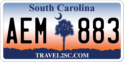 SC license plate AEM883