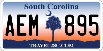 SC license plate AEM895