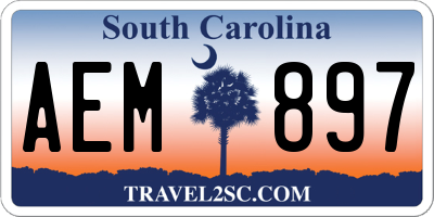 SC license plate AEM897