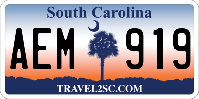 SC license plate AEM919