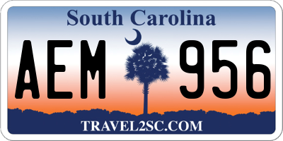 SC license plate AEM956