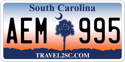 SC license plate AEM995