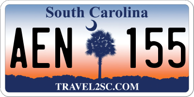 SC license plate AEN155