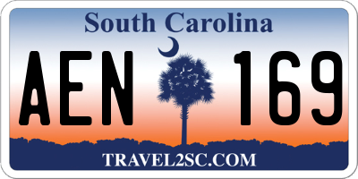 SC license plate AEN169