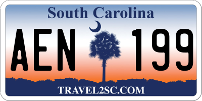 SC license plate AEN199
