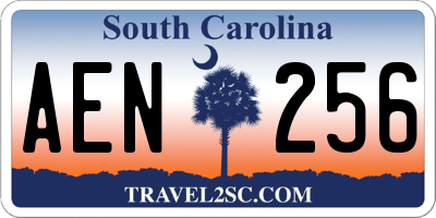 SC license plate AEN256