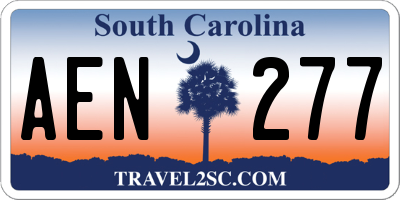 SC license plate AEN277