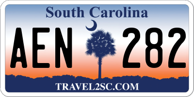 SC license plate AEN282