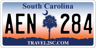 SC license plate AEN284