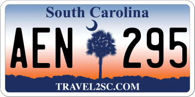 SC license plate AEN295