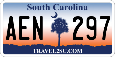 SC license plate AEN297
