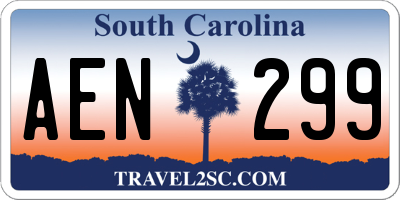 SC license plate AEN299
