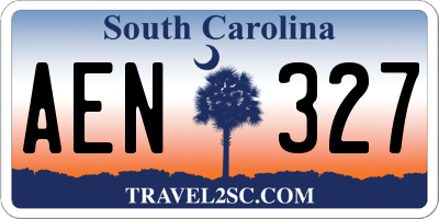 SC license plate AEN327