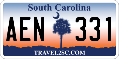 SC license plate AEN331