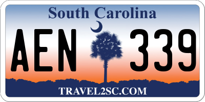 SC license plate AEN339