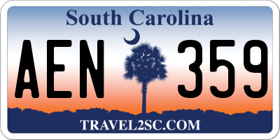 SC license plate AEN359
