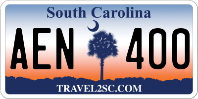 SC license plate AEN400