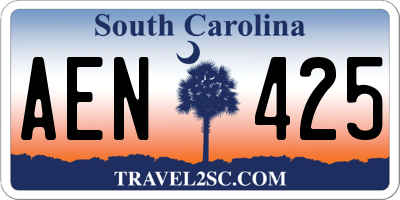 SC license plate AEN425