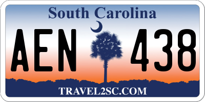 SC license plate AEN438