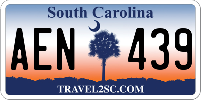 SC license plate AEN439