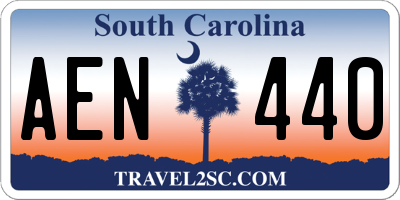 SC license plate AEN440