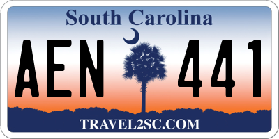 SC license plate AEN441