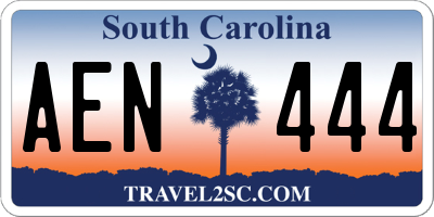 SC license plate AEN444