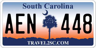 SC license plate AEN448