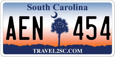SC license plate AEN454