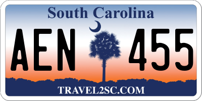 SC license plate AEN455